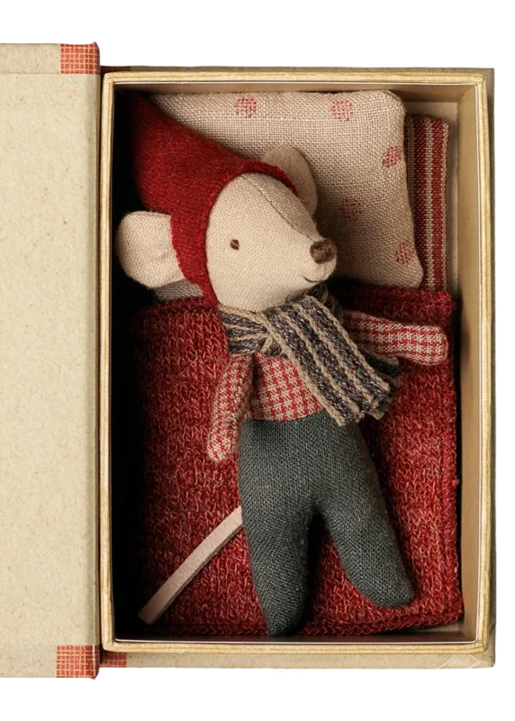 Maileg - Weihnachtsmaus, Baby in Buch