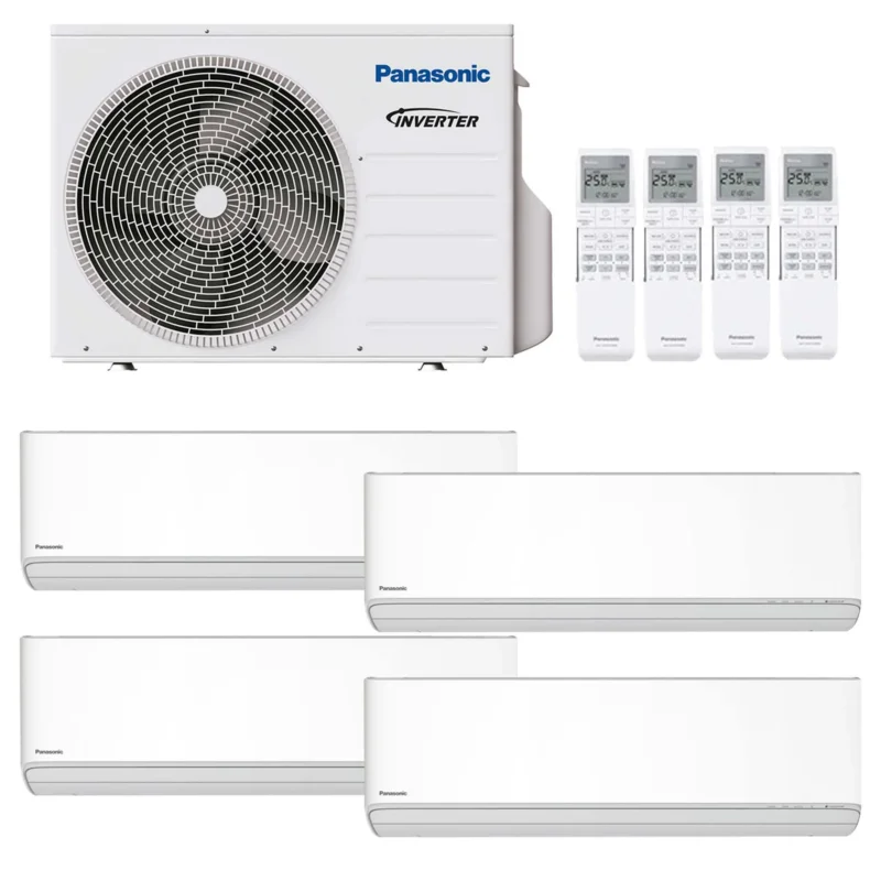 Panasonic Etherea Z CKEW Weiß Multisplit-Klimaanlage 4× Wandgerät