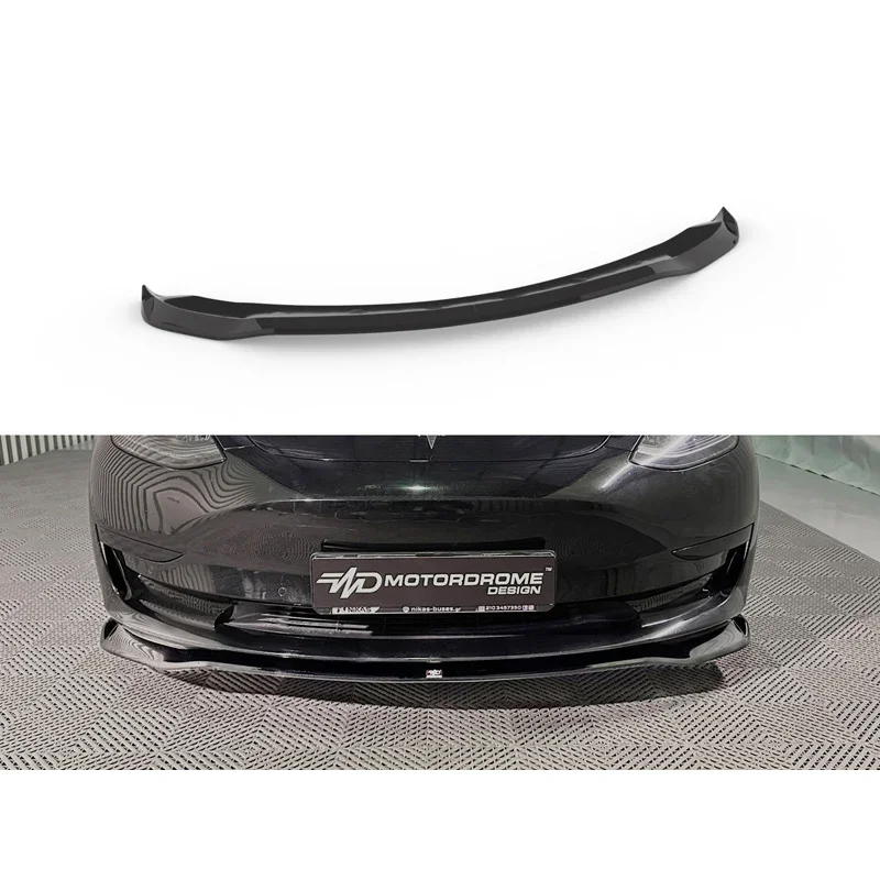 Motordrome, Frontspoiler, ABS Glanzschwarz, passt für Tesla Model 3 (2017-2023)