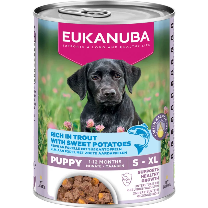 400 g Eukanuba Puppy Hundenassfutter, Forelle mit Süßkartoffel