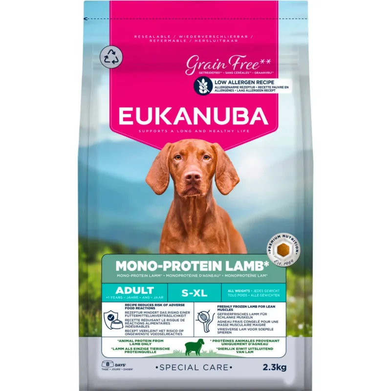 2,3 kg Eukanuba Special Care Hundefutter Mono-Protein mit Lamm - getreidefrei