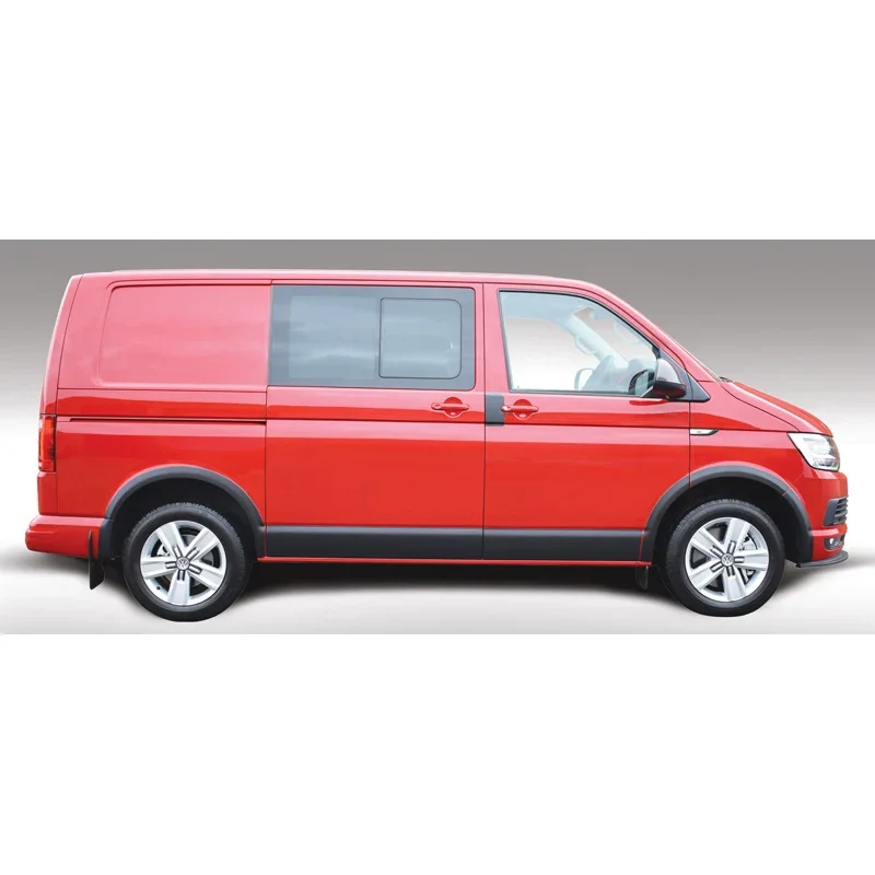 RGM, Satz Zierleistenabdeckungen, passt für Volkswagen Transporter T5 2003-2015 & T6 2015- kurzer Radstand & Doppelschiebetüren - Schwarz