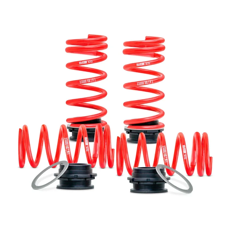 H&R, Höhenverstellbare Federsysteme passend für Audi A4 / A5 2/4WD & S4 / S5 4WD 2015- VA20-55/HA15-55mm, Stahl, Rot