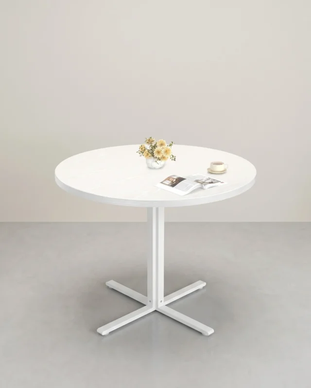 Runder Esstisch Ø 80 cm – Moderner Landhausstil – Hitzebeständig & Wasserabweisend