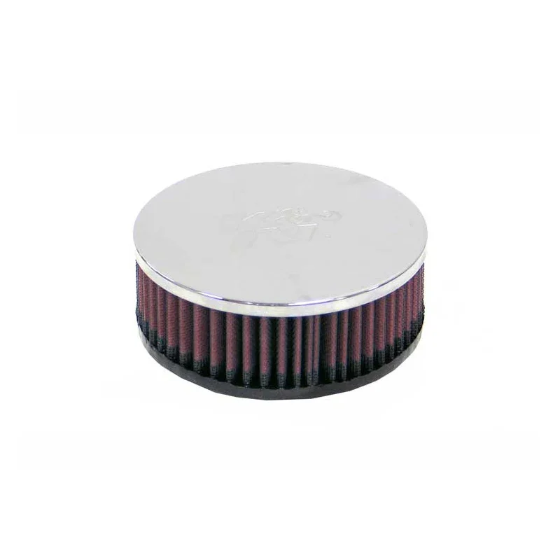 K&N, Luftfilter Universal Rund 51mm Flansch, 137mm Außendurchmesser, 51mm Höhe (RC-2440), Rot