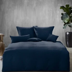 fleuresse Flanell Bettwäsche Lech 603089 135x200 marine