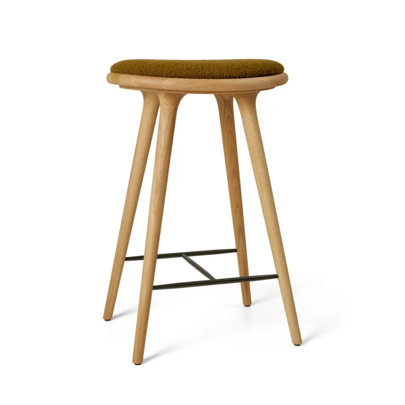 High Stool, geölt Eiche, Kvadrat Baru 0450, 69 cm niedrig Barhocker von Mater