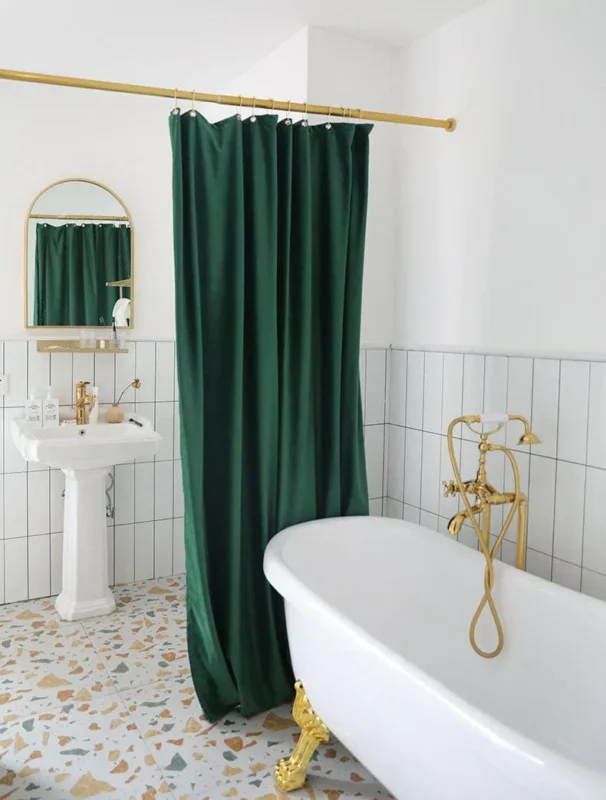 Nordic Velvet Duschvorhang Karnz