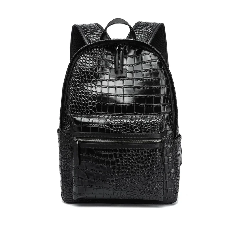 Eleganter Rucksack Im Krokodil-Look Karnz