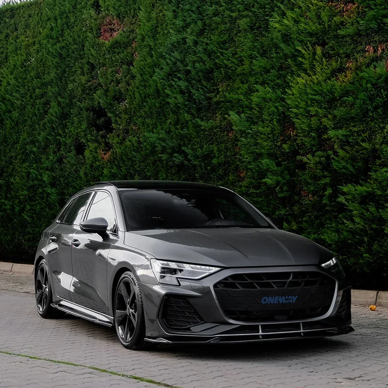 OneWay, Kompletter Bodykit, glänzend schwarz, passend für Audi A3 (8Y) Sedan S-Line/S3 Facelift (2025-)