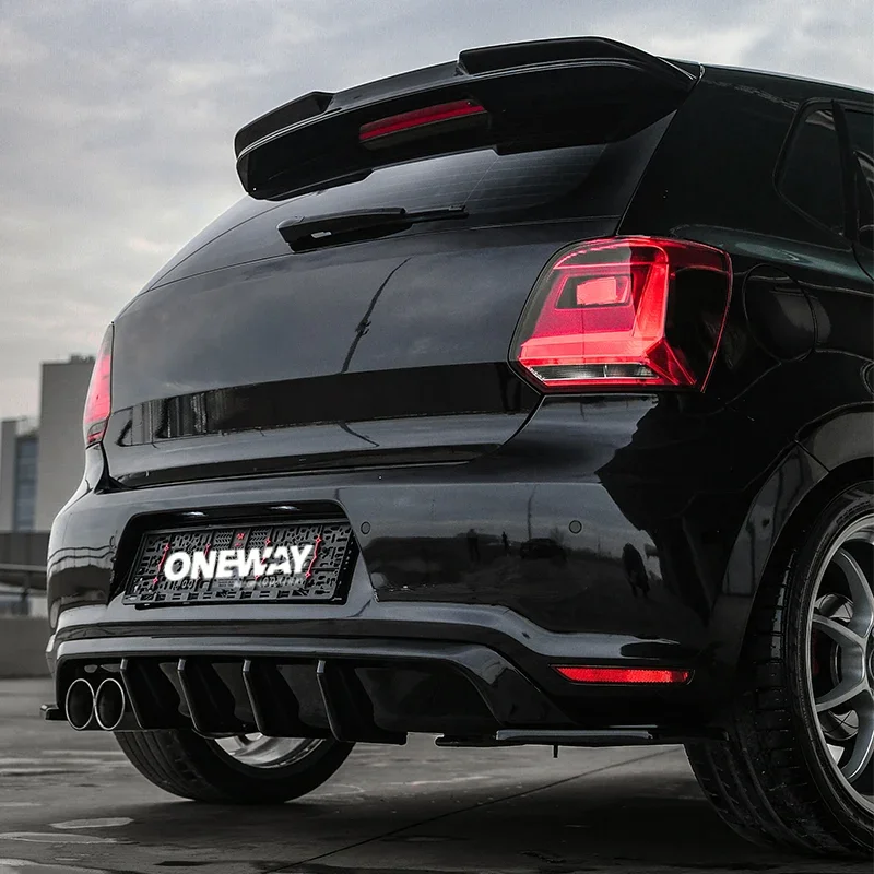 OneWay, Frontlippe, Hochglanzschwarz, passt für Volkswagen Polo 6R GTi (2009-2014)