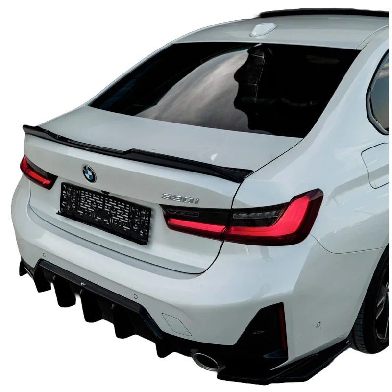 OneWay, Heckstoßstangen-Diffusor, glänzend schwarz, Passend für BMW 3-Series G20/G21 M-Pack Facelift 2022-, 'Sporty Design'