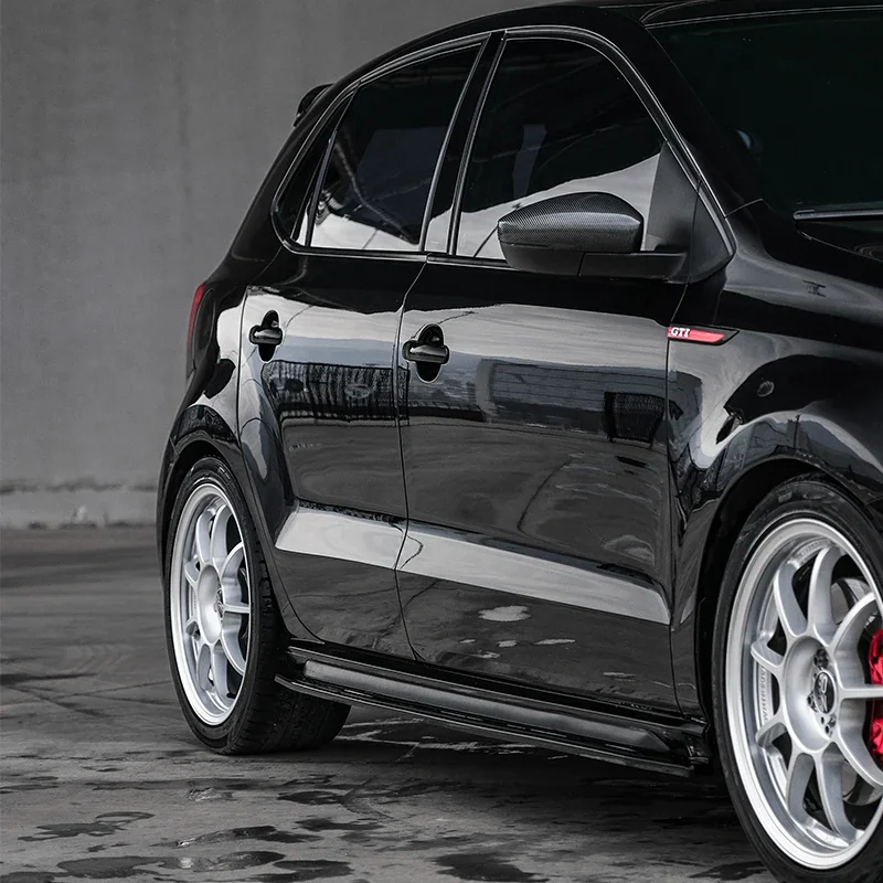 OneWay, Seitenschweller, Hochglanzschwarz, 2 Stk., passt für Volkswagen Polo 6R GTi (2009-2014)
