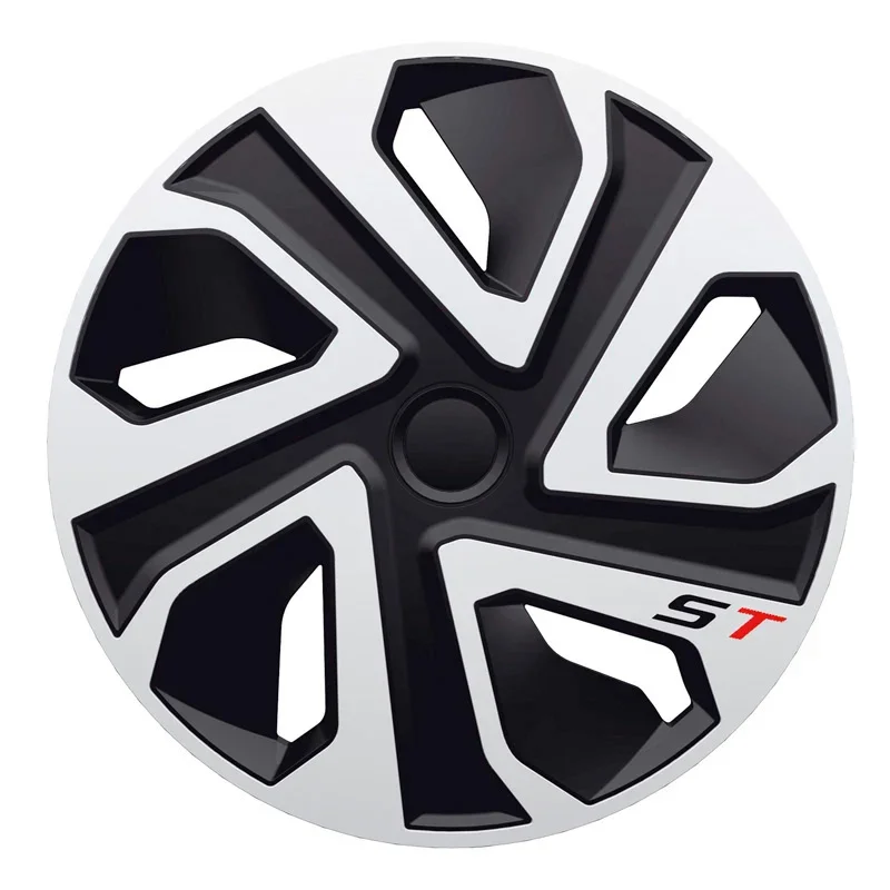 J-Tec, Satz Radzierblenden ST 15-Zoll Silber/Schwarz, ABS, Silber, Schwarz