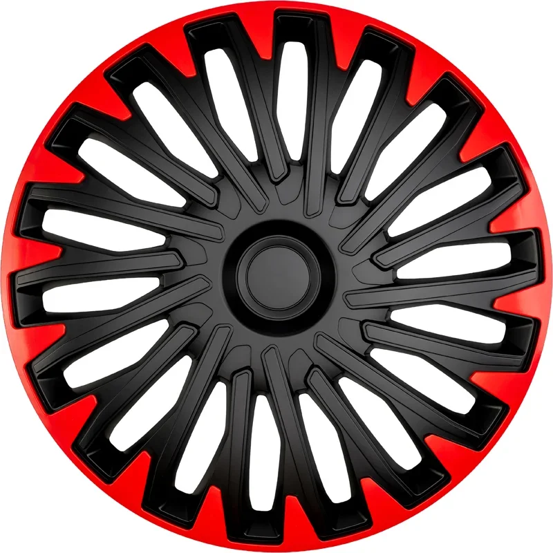 AutoStyle, Radkappensatz, 'Soho R' 15-Zoll schwarz/rot, 4 Stk.