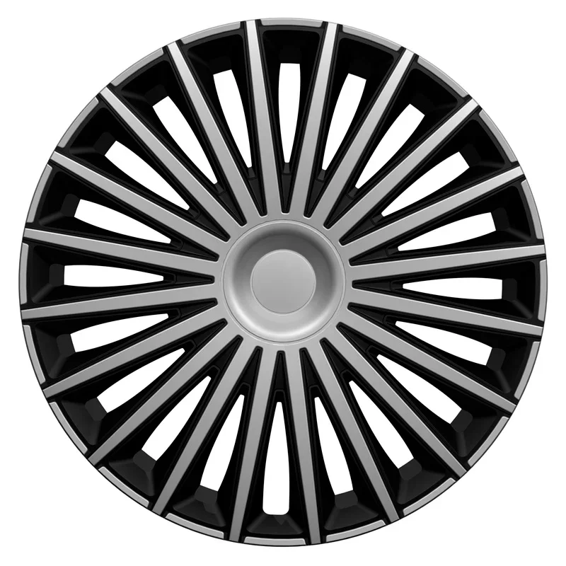 AutoStyle, Satz Radzierblenden Dakota 15-Zoll Silber/Schwarz, ABS, Silber, Schwarz
