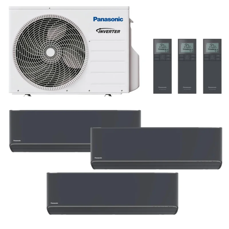 Panasonic Etherea XZ CKEW Graphitgrau Multisplit-Klimaanlage 3× Wandgerät