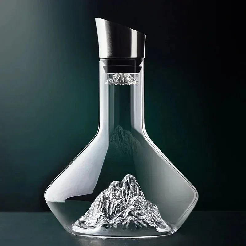 1500ml Iceberg Dekanter Kreatives bleifreies Kristallmaterial Luxus hochwertige Haushaltsrotweindekanter Weinkrug