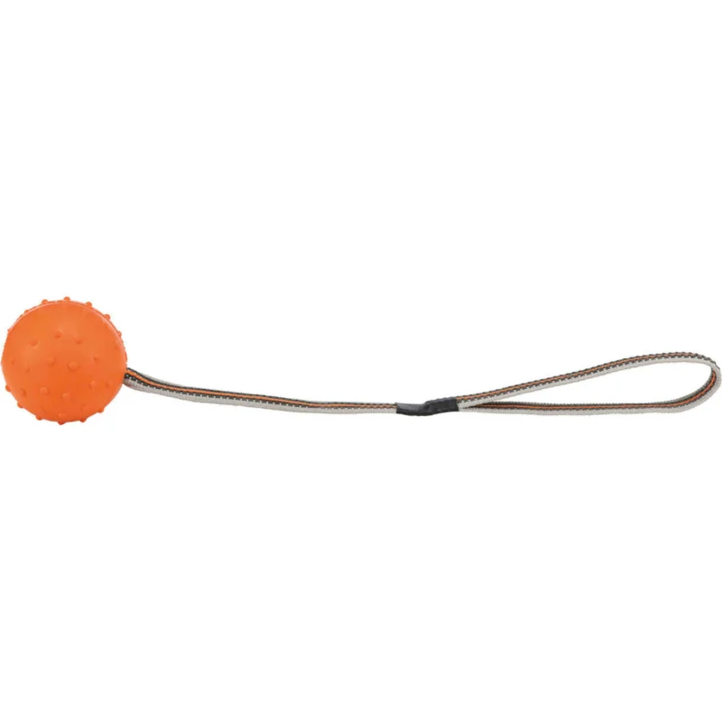 Trixie Hundespielzeug Ball mit Band - Naturkautschuk - ø6 cm - 35 cm