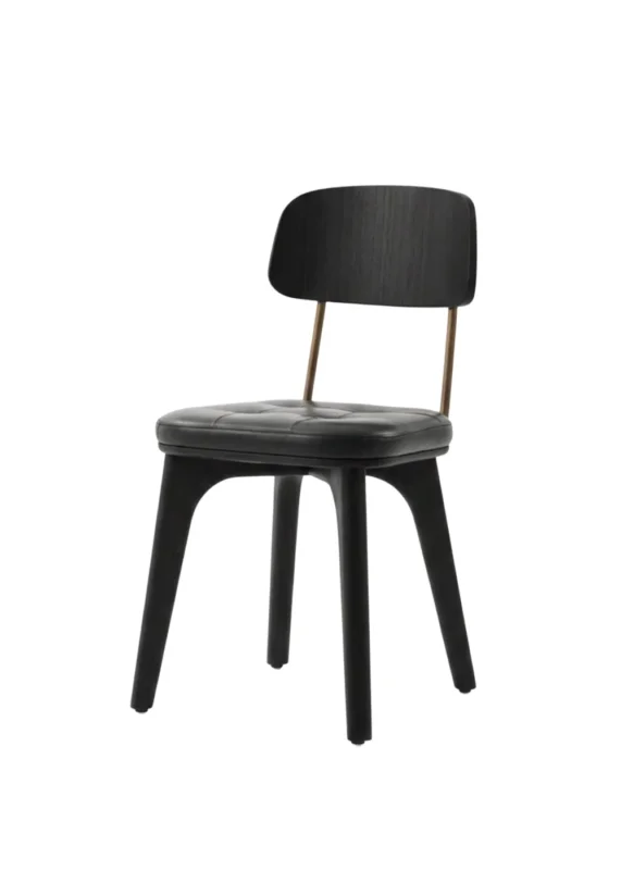 Utility Chair U Oak Onyx Caress 1509 von Stellar Works
