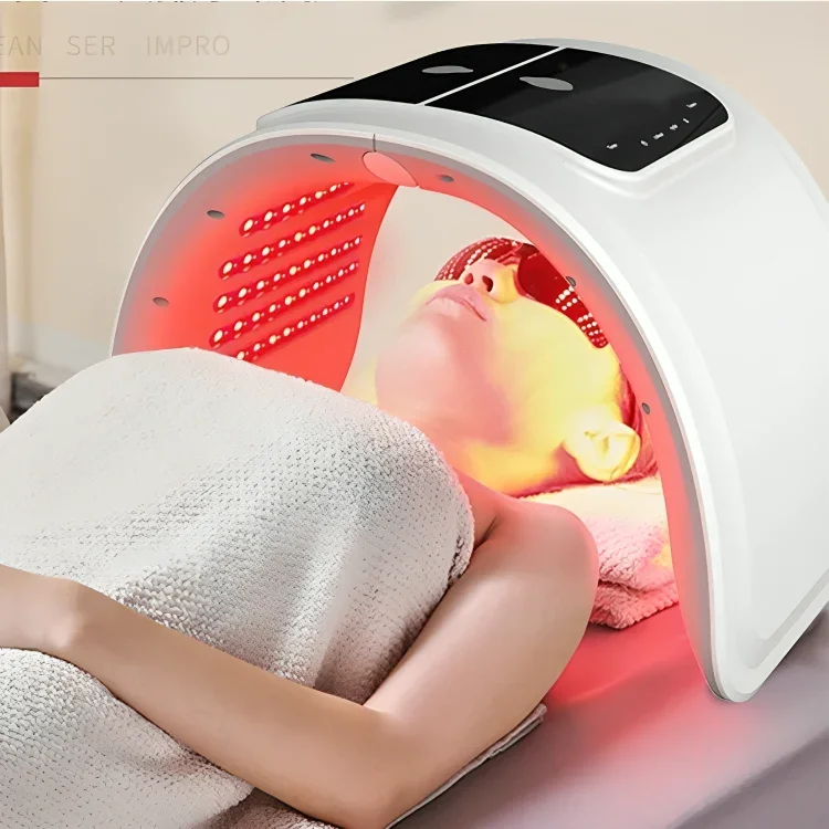 Sandsberg | LED-Lichttherapie Maske | 7-Farben-PDT Hautverjüngung | Weiß