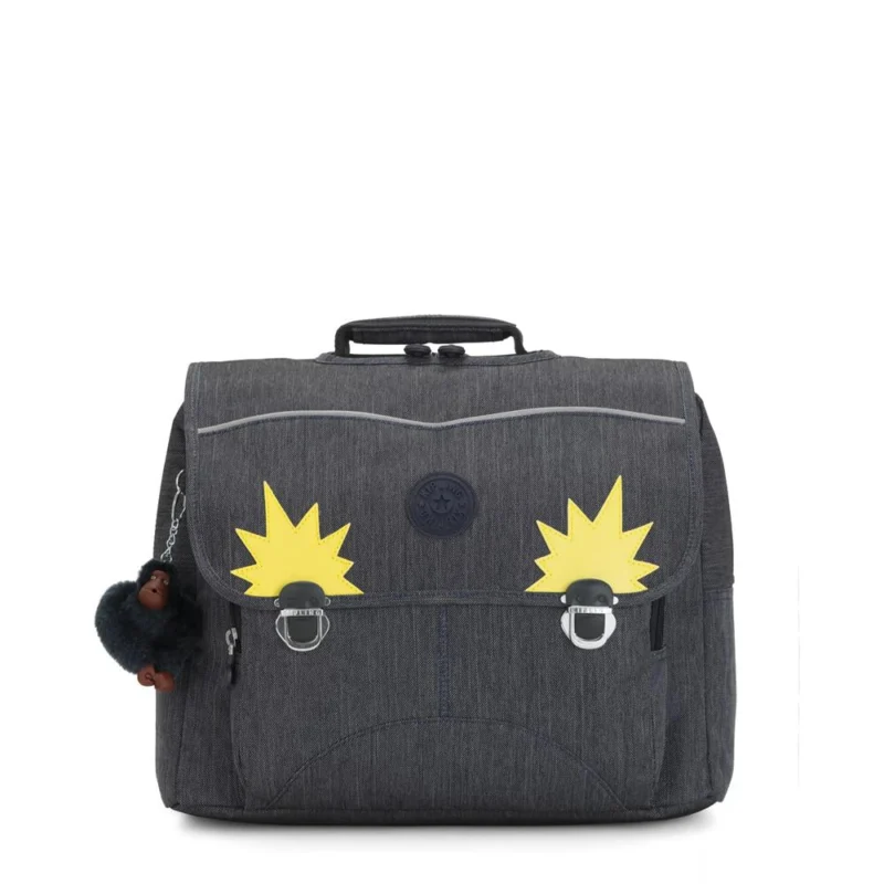 Kipling INIKO, mittelgroße Schultasche, Marine Navy (blau), Schulrucksack mit gepolsterten Trägern