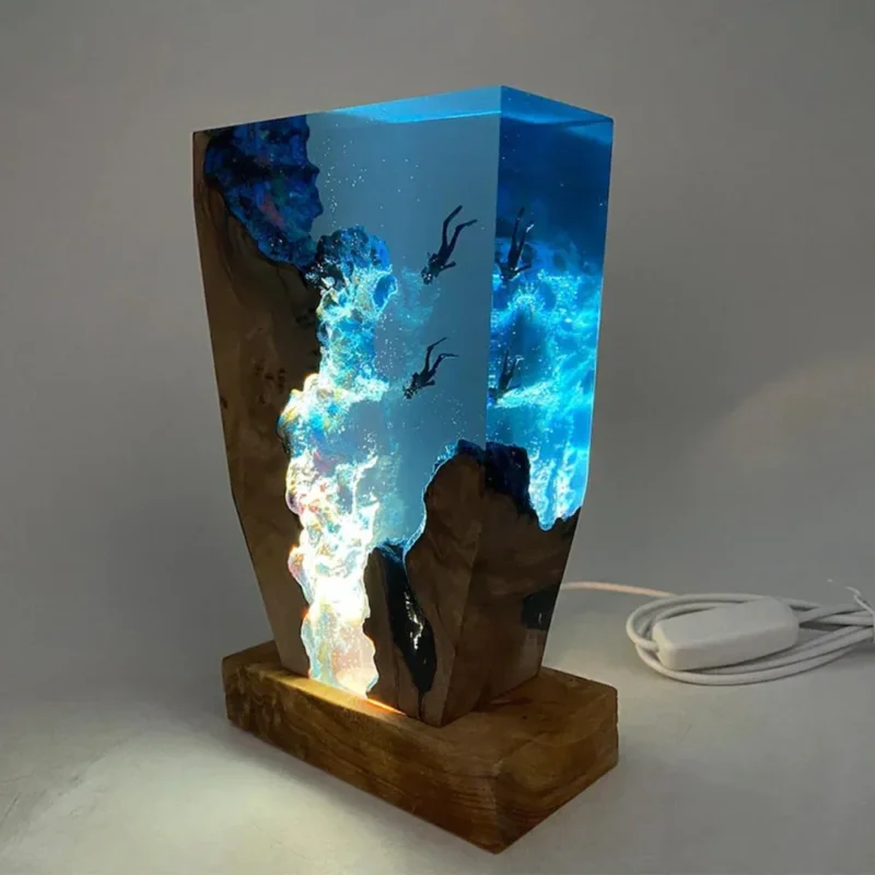 Wellen-LED-Lampe aus Harz Karnz