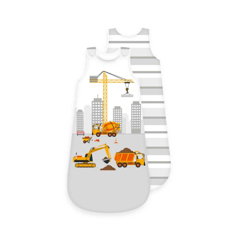 Herding Baby-Schlafsack Baustelle 110 cm grau