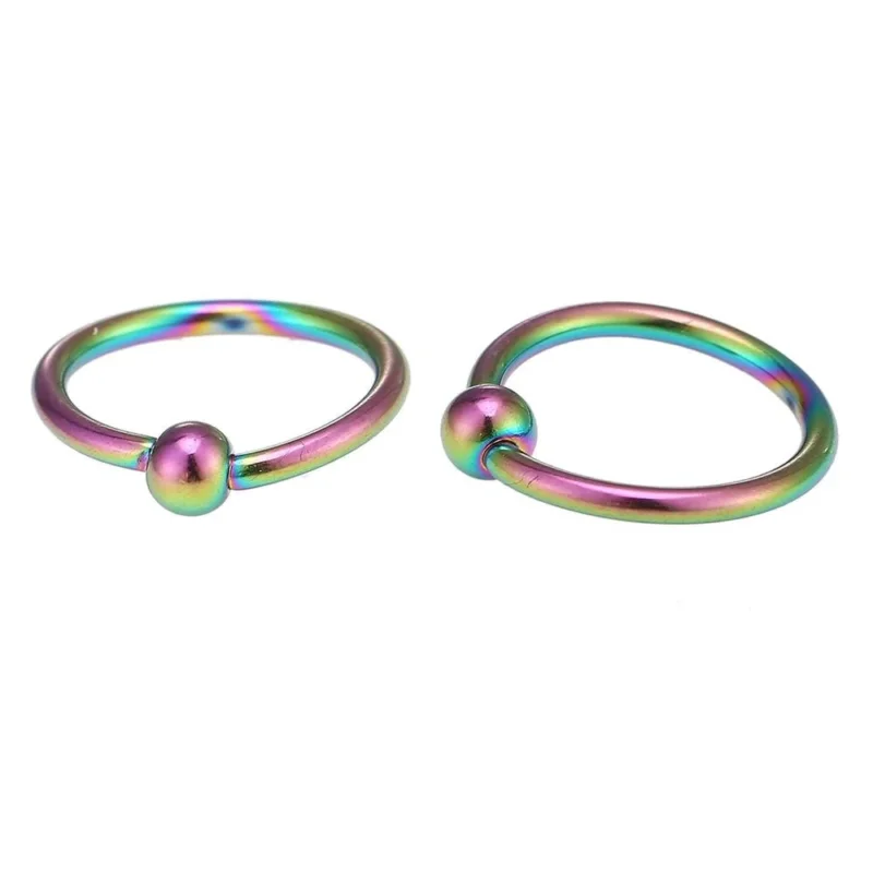 Ball Closure Ring Piercing Klemmkugel 3mm Klemmring bunt schimmernd Edelstahl - chic - net.de