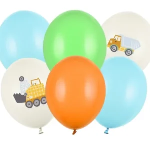 Ballonnen Set Bouwvoertuigen 30cm 6st van Partydeco koop je bij Partywinkel