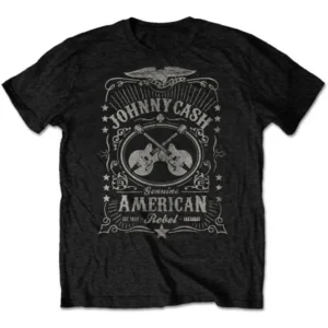 Band Shirts Johnny Cash American Rebel T-Shirt Schwarz