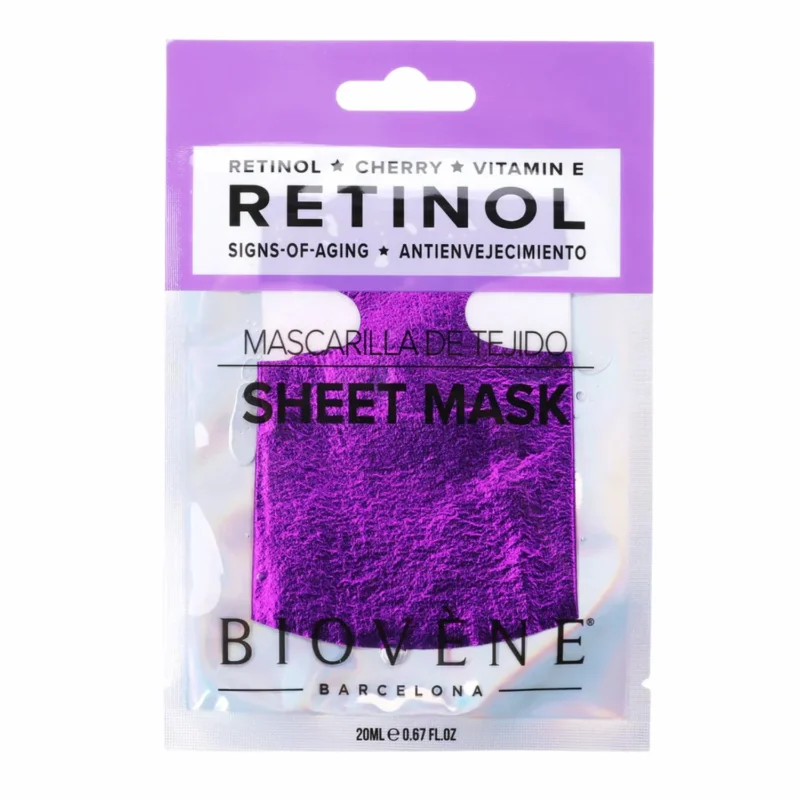 Biovene Retinol Signs Of Aging Glam Sheet Mask With Cherry And Vitamin E