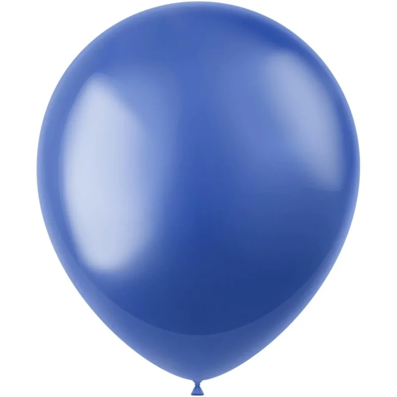 Blauwe Ballonnen Metallic Royal Blue 33cm 10st van Folat koop je bij Partywinkel