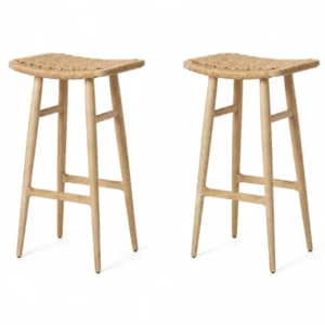 Stellar Works Freja Barhocker H75 in Eiche mit Papierkordel - 2 Stk.