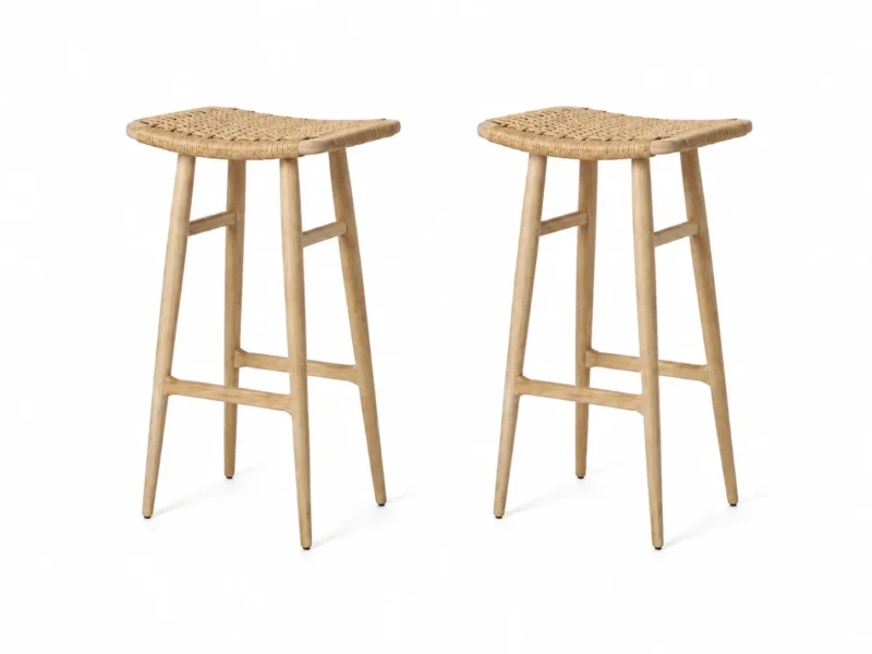 Stellar Works Freja Barhocker H75 in Eiche mit Papierkordel - 2 Stk.