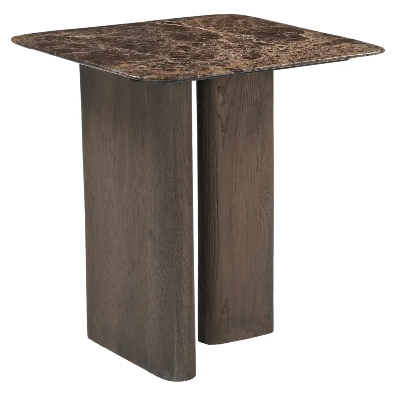 Richmond Interiors Marmor-Beistelltisch Castello | Rauchgrau