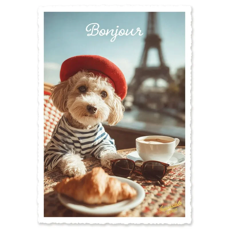 CHI-IC258 - chic.mic - Impossible Card Postkarte - Bonjour