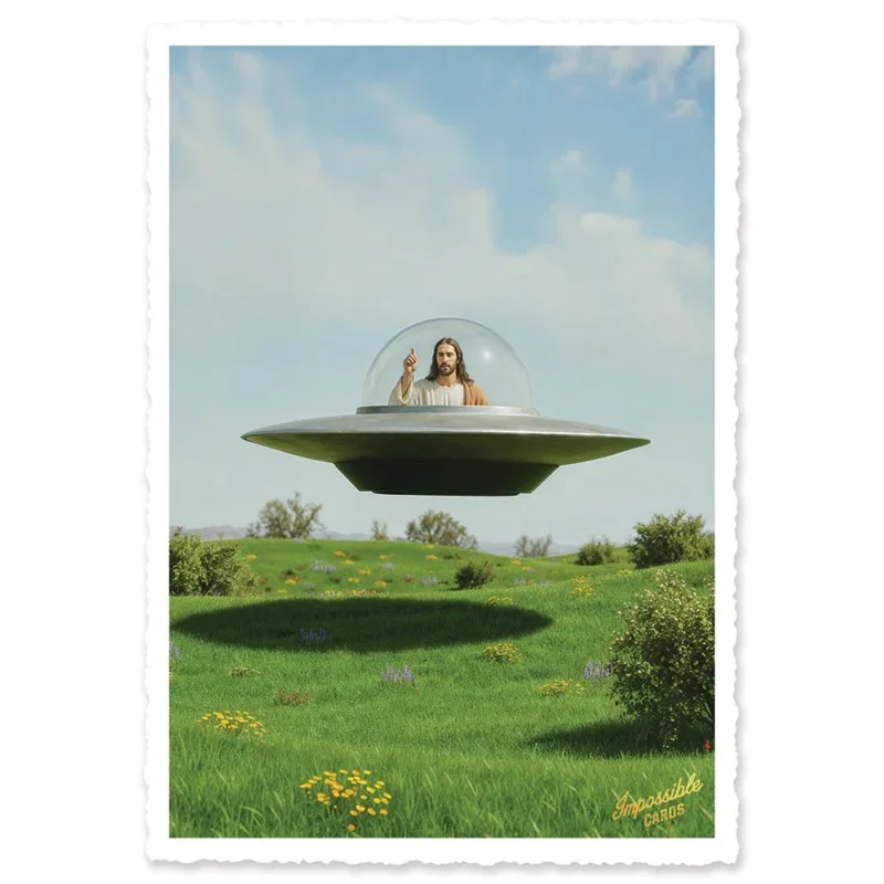 CHI-IC251 - chic.mic - Impossible Card Postkarte - UFO Jesus