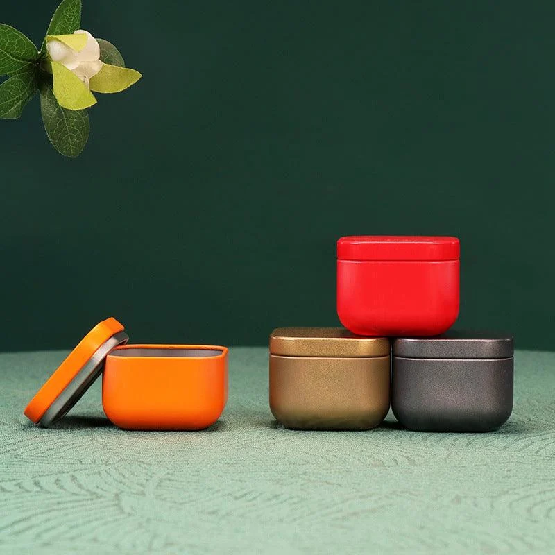 Bunte Aufbewahrungsbox | Kleiner Metalltee-, Süßigkeiten-, Tablettenbehälter