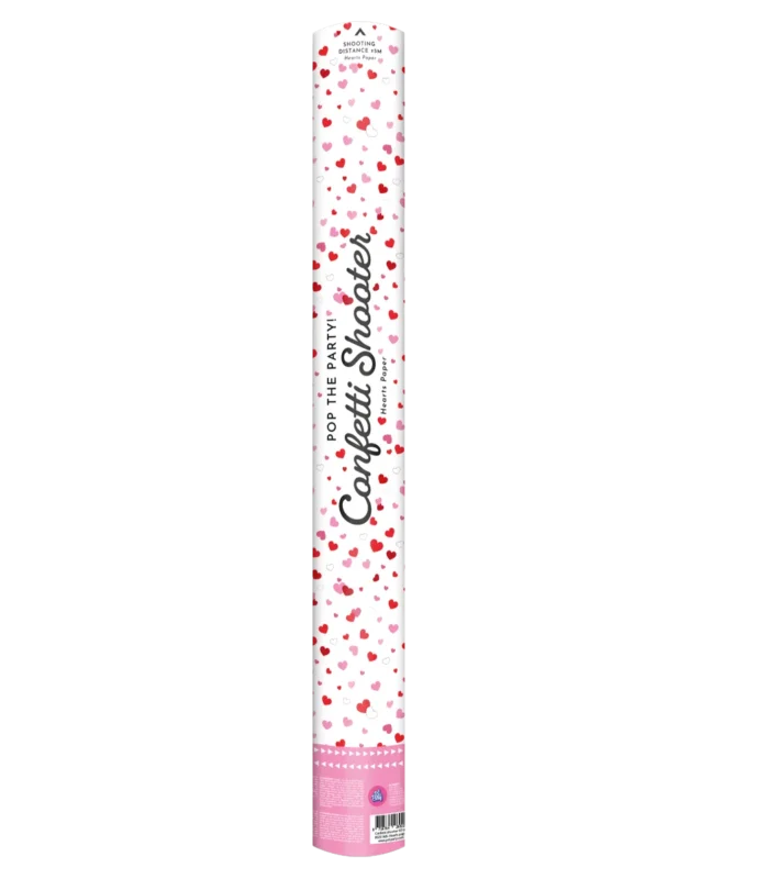 Confetti kanon 60 cm - Papieren hartjes van Paper Dreams koop je bij Partywinkel