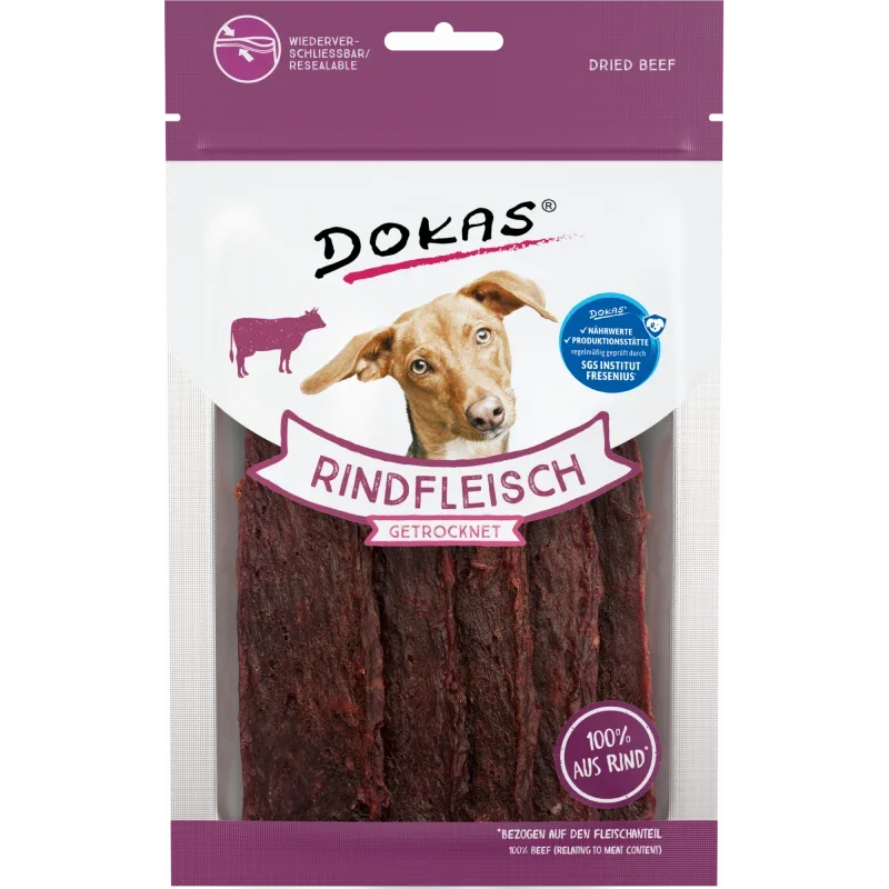 DOKAS Rindfleisch getrocknet 70 g | Hundesnack