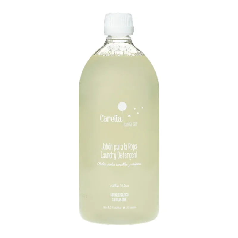 Jabon Natural para la Ropa del Bebé Carelia 1L (Piel Sensible, Prendas Delicadas, Primera Puesta)