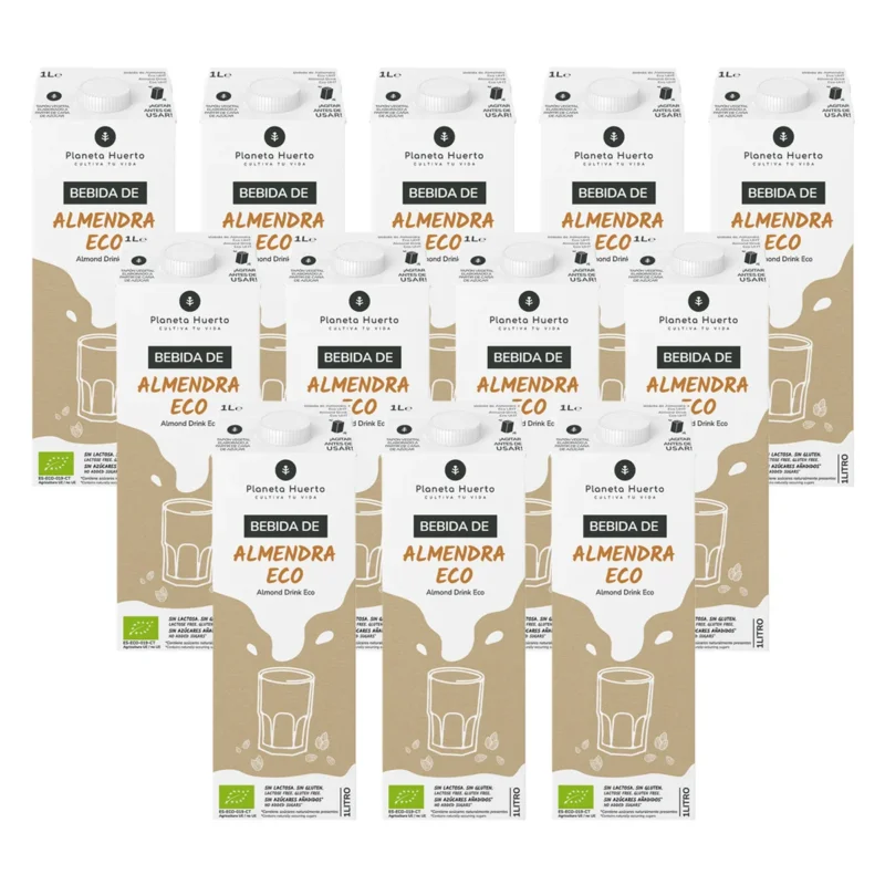 Pack 12x Bebida de Almendra Eco Planeta Huerto 1L