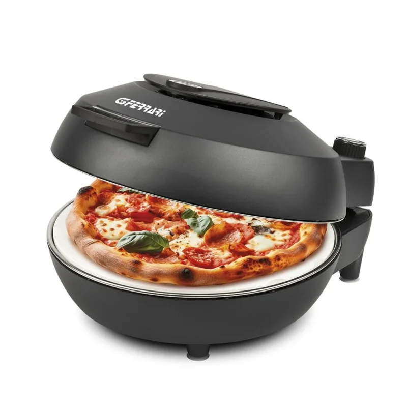 G3Ferrari Pizzaofen Pummarola bis 420 °C Temperaturanzeige und Wendestein Pizzamaker 1200W schwarz