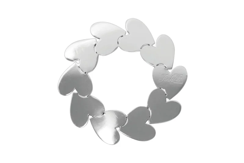 FINK - 151153 - FINK 'Dekoration Kranz, Herzen aus Edelstahl, D11cm'