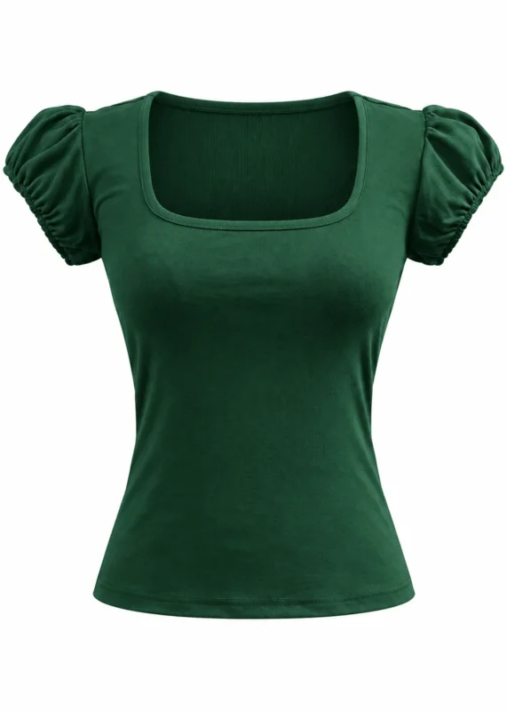 Succubus Clothing Clara 50er-Jahre-Top Dunkelgrün