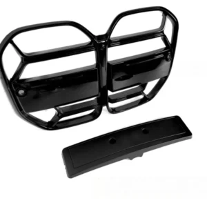 Sport Kühlergrill Set für BMW G22 G23 Glanz Schwarz, Frontgrill mit PDC ACC