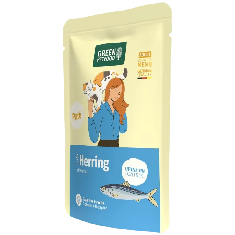 Green Petfood Cat Paté Herring 85 g