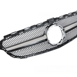 Kühlergrill Schwarz Silber für Mercedes C-Klasse W205 S205 C205 A205 2018-2023