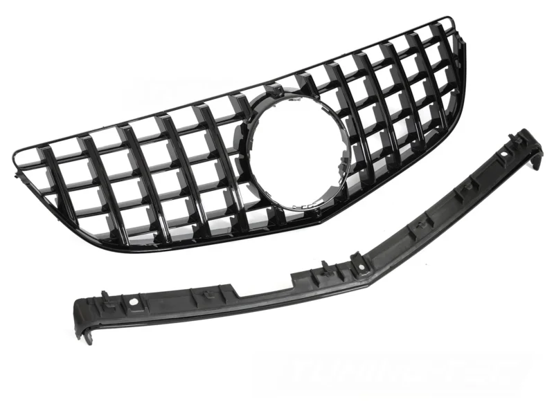 Sport Kühlergrill schwarz Glanz für Mercedes E-Klasse C207 A207 2013-2017 mit Zierleiste